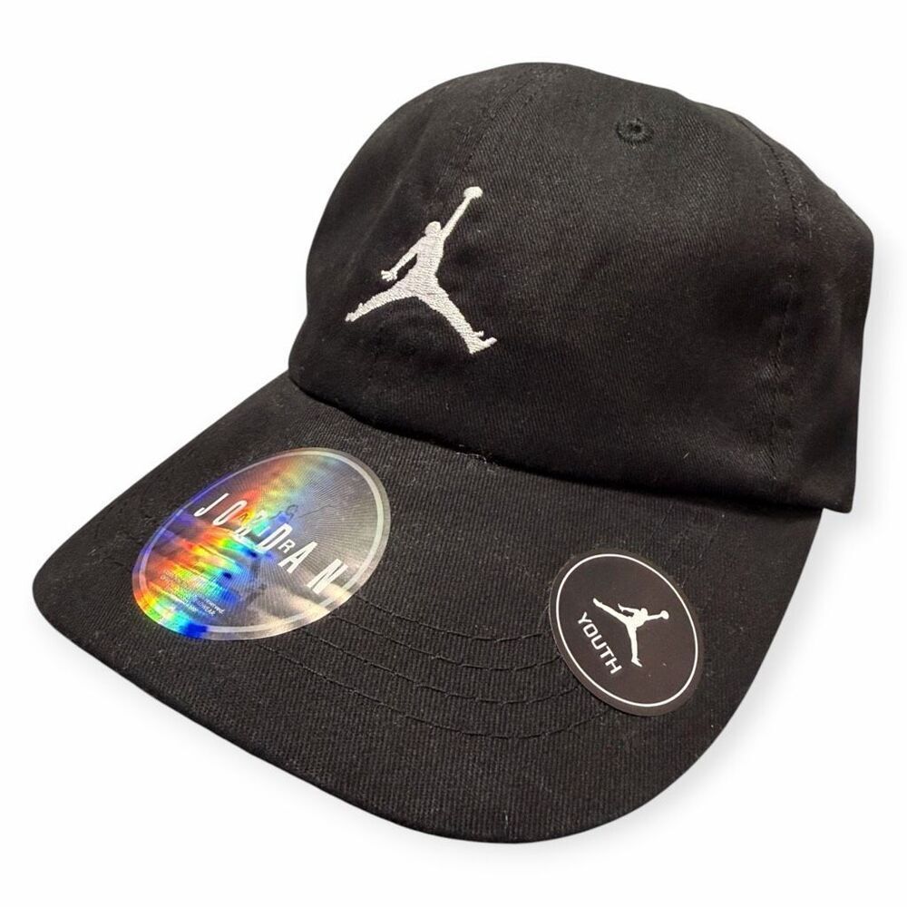 Nike Air Jordan Youth Boys Adjustable Strapback Black Hat New with Tags